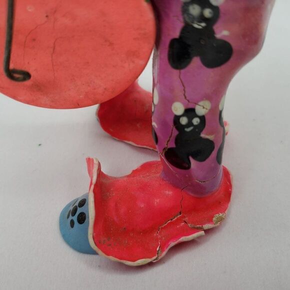 Vintage Creepy Scary Dirty Halloween Clown Figurines Paper Mache Nightmare Fuel - Picture 7 of 10